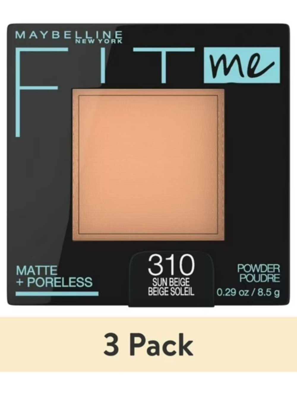 Maybelline Fit Me Matte Powder 310 Sun Beige 3 Pack